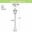Купить Уличный светильник Fumagalli Mizar.R/Saba K22.151.000.BXF1R