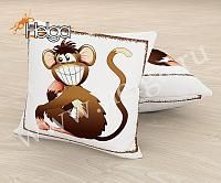 Купить Веселая обезьянка арт.ТФП5083 (45х45-1шт) фотоподушка (подушка Ализе ТФП)
