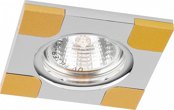 Купить Светильник встраиваемый Feron DL191 потолочный MR16 G5.3 черный золото-хром
