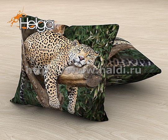Купить Леопард арт.ТФП2786 v2 (45х45-1шт) фотоподушка (подушка Оксфорд ТФП)