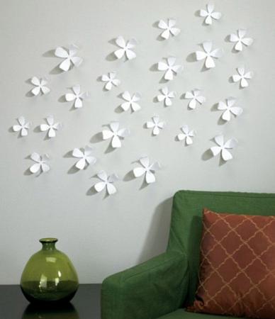Купить Декор для стен wallflower 25 элементов белый