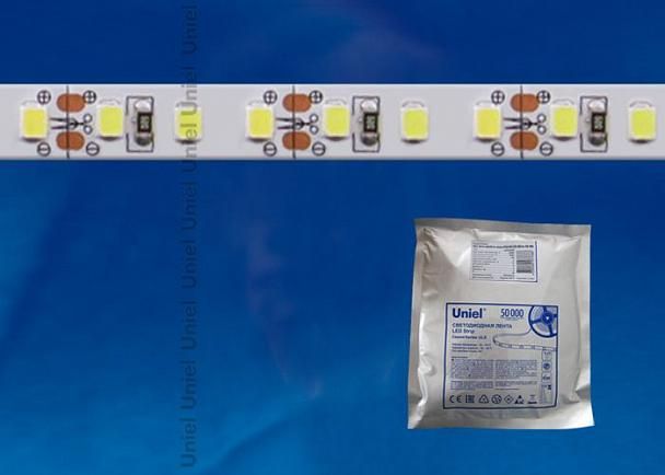 Купить Светодиодная лента Uniel (11049) 5M белый 96W ULS-2835-120LED/m-8mm-IP20-DC12V-19,2W/m-5M-WW