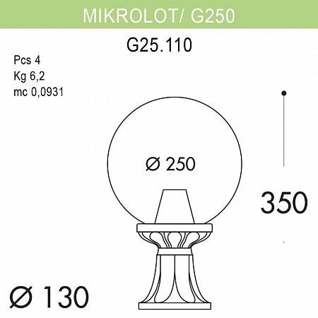 Купить Уличный светильник Fumagalli Microlot/G250 G25.110.000.BYE27