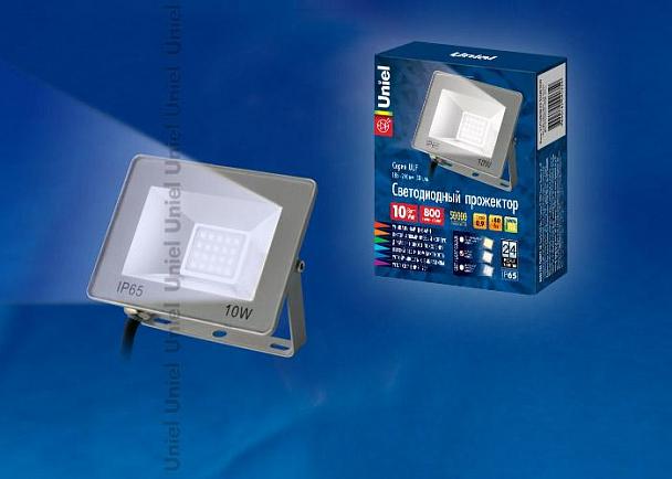 Купить Прожектор светодиодный (UL-00001839) Uniel 10W 6000K ULF-F15-10W/DW IP65 185-240В Silver