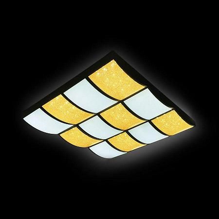 Купить Потолочный светодиодный светильник Ambrella light Orbital Crystal Sand FS1520 WH/SD 288W D810*720