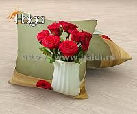 Купить Ваза с розами арт.ТФП3929 (45х45-1шт)  фотоподушка (подушка Габардин ТФП)