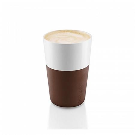 Купить Набор чашек latte 360 мл коричневый/белый