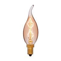 Купить Лампа накаливания E14 40W свеча на ветру золотая 052-078