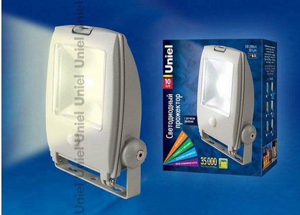 Купить Прожектор светодиодный (07423) Uniel 10W 2700K ULF-S22-10W/WW Sensor IP65 110-240В