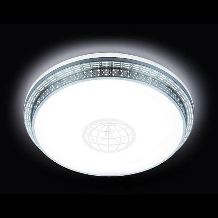 Купить Потолочный светодиодный светильник Ambrella light Orbital Design F128 WH SL 72W D500