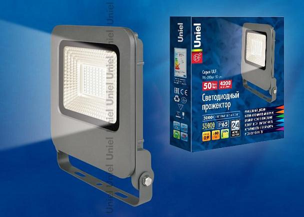 Купить Прожектор светодиодный (UL-00002072) Uniel 50W 3000K ULF-F17-50W/WW