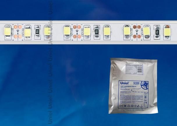 Купить Светодиодная лента Uniel (11044) 5M белый 96W ULS-2835-120LED/m-10mm-IP68-DC12V-19,2W/m-5M-DW