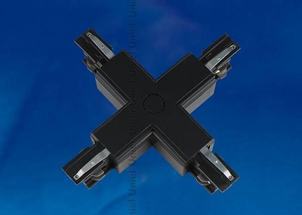 Купить Соединитель для шинопроводов Х-образный (09748) Uniel UBX-A41 Black