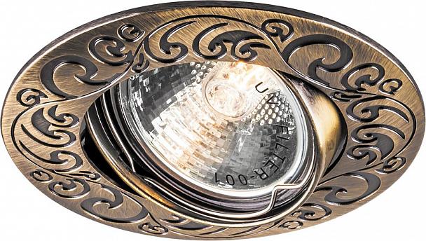 Купить Светильник встраиваемый Feron 2005DL потолочный MR16 G5.3 античное золото