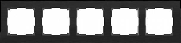 Купить Рамка Werkel Aluminium на 5 постов алюминий черный WL11-Frame-05 4690389110481