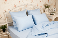 Купить Комплект постельного белья 1,5-спальный, однотонная бязь ГОСТ (Голубой цвет)