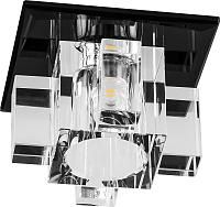 Купить Светильник встраиваемый светодиодный Feron 1525 потолочный 10W 3000K прозрачно-черный