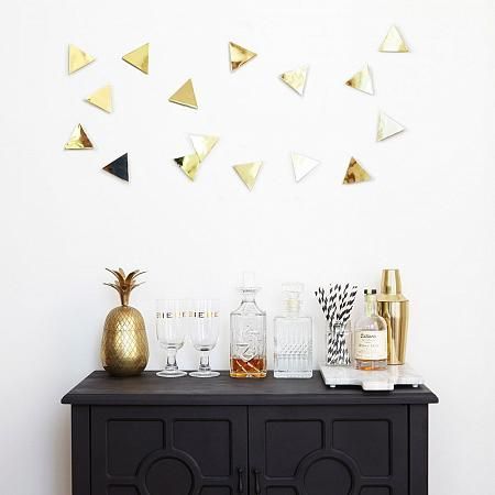 Купить Декор для стен confetti triangles латунь