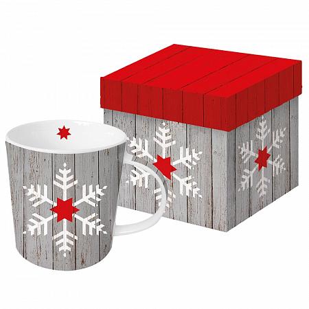 Купить Кружка в подарочной упаковке snowflake on wood 350 мл