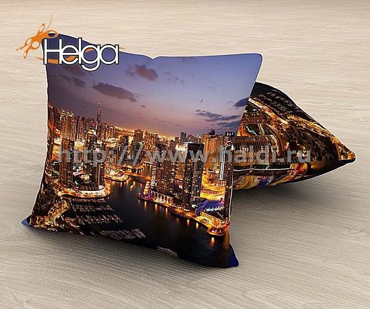 Купить Вид на Дубай с небоскреба арт.ТФП3017 (45х45-1шт) фотоподушка (подушка Блэкаут ТФП)