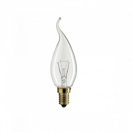 Купить Лампа накаливания E14 60W свеча на ветру прозрачная GE02394