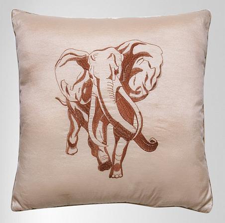 Купить Подушка декоративная 45х45 с вышивкой Вышивка "Слон" (21401011-sl08)