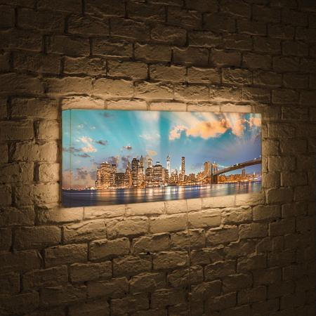 Купить Лайтбокс панорамный Огни NYC 60x180-p016