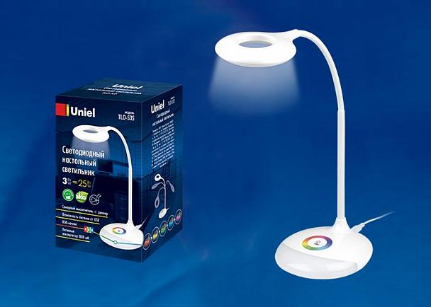 Купить Настольная лампа (UL-00001496) Uniel TLD-535 White/LED/250Lm/5500K/Dimmer