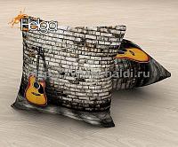 Купить Гитара на фоне стены арт.ТФП3114 (45х45-1шт) фотоподушка (подушка Ализе ТФП)