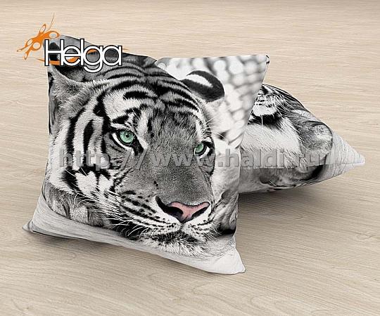 Купить Белый тигр арт.ТФП2987 (45х45-1шт) фотоподушка (подушка Оксфорд ТФП)