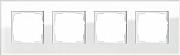 Купить Рамка 4-постовая Gira Esprit белое стекло 021412