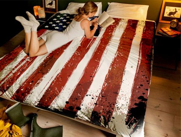 Купить Постельное белье 1,5-спальное Американский флаг