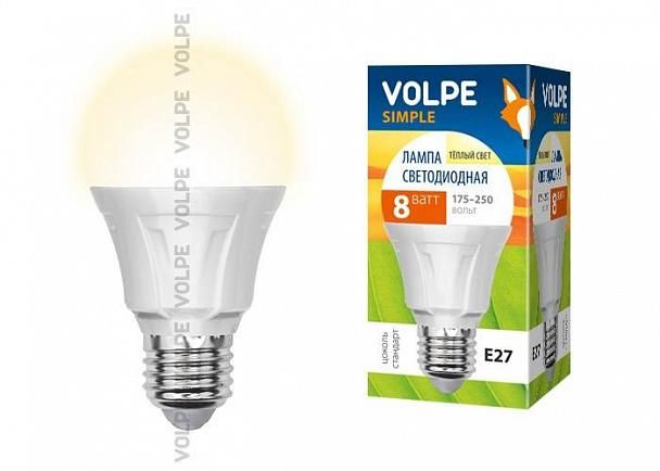 Купить Лампа светодиодная (09438) E27 8W 3000K груша матовая LED-A60-8W/WW/E27/FR/S