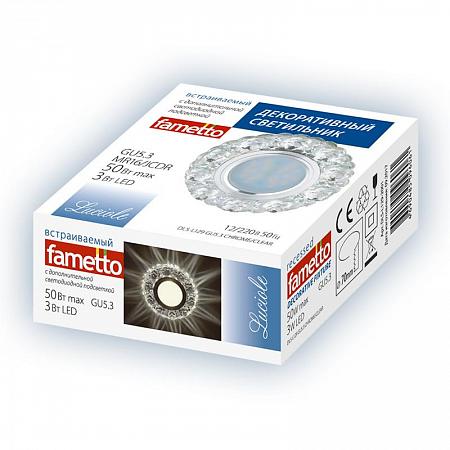 Купить Встраиваемый светильник Fametto Luciole DLS-L129 GU5.3 Chrome/Clear