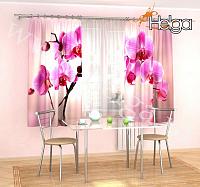 Купить Розовые орхидеи арт.ТФК5213 v11 (145х180-2шт) фотошторы (штора Габардин ТФК)