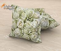 Купить Белые розы арт.ТФП2688 v2 (45х45-1шт) фотонаволочка (наволочка Габардин ТФП)