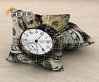 Купить Время деньги арт.ТФП2771 (45х45-1шт)  фотоподушка (подушка Габардин ТФП)