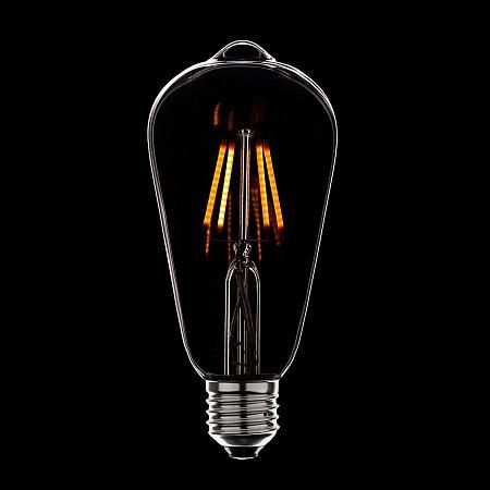Купить Лампа светодиодная диммируемая E27 4W груша прозрачная 056-755