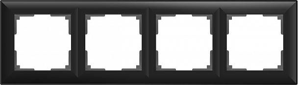 Купить Рамка Werkel Fiore на 4 поста черный матовый WL14-Frame-04 4690389109188