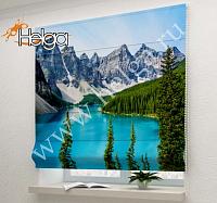 Купить Горное озеро в Канаде арт.ТФР4803 v2 римская фотоштора (Шифон 1v 60x160 ТФР)