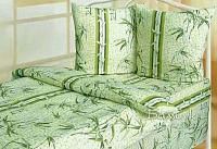 Купить Комплект постельного белья 1,5-спальный, бязь Шуйская ГОСТ (Бамбук, зеленый)